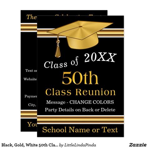 50th class reunion invitations